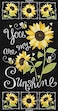 TIMELESS TREASURES Timeless Treasures Fabrics You are My Sunshine Sunflowers and Bees Black 24 Sunflower Chalkboard P