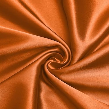VACVELT Charmeuse Satin Fabric by The Yard 60 Inch Wide Terracotta Satin Fabric Shiny Soft Cloth Fabric Silky Satin Fabric for Bridal Dress Wedding Decorations Crafts Sewing Draping 1 Yard