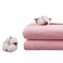 Zsedrut Wrinkle Gauze Cotton Material Quilting Sewing Craft Fabric Table Runners Decor Cloth for Party Wedding Cheesecloth Kitchen Cooking 1 Yard Pink
