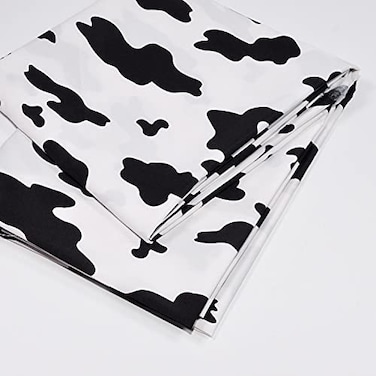 yutone Yutone 59 Wide 40 OZ Fabric by 100 Polyester Cow Design Print FabricWhiteBlack for Party Derss by 2 Yards 72 Inch White Ground