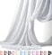 Barcelonetta Chiffon Fabric Decoration Drapery Fabric Wedding Gender Reveal Baby Shower Birthday for Arbor Arch Canopy Table and Chair Decoration White 5 Yards
