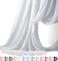 Barcelonetta Chiffon Fabric Decoration Drapery Fabric Wedding Gender Reveal Baby Shower Birthday for Arbor Arch Canopy Table and Chair Decoration White 5 Yards