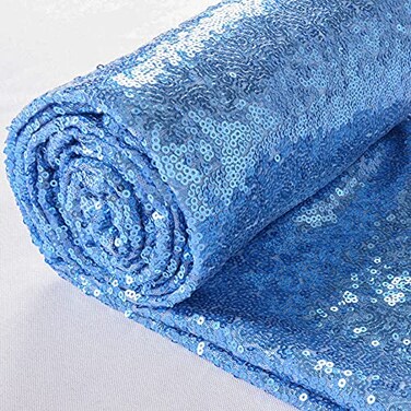 ShiDianYi Sequin Fabric by The Yard Sequince Material Sparkly Fabric 1016S 1 Yard Baby Blue