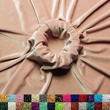 Ice Fabrics Stretch Velvet Fabric by The Yard 60 Wide Soft Stretchy Fabric for Sewing Clothes Apparel Costume Crafts 90 Polyester 10 Spandex Rose Gold 1 Yard