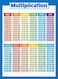 Palace Learning 2 Pack Multiplication Tables Place Value Math Poster Set LAMINATED 18 x 24