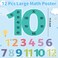 Sereliy 12 PCS Large Math Poster from 1 to 12 Numbers Multiplication Table Poster for Elementary School Kid Family Classroom Educational SuppliesBoho