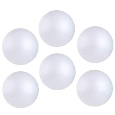 CCINEE 6PCS 6 Inch White Foam Balls Polystyrene Craft Balls Foam Balls for Art Craft Household School Projects and Christmas Easter Party Decorations Supply