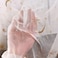 IRIZ 2 Colors Ivory and Black Tulle 3D Embroidery Mesh Lace Fabric Gold Star Gauze Fabric Wedding Fabric 51 Inches Width Sale by Yard Ivory