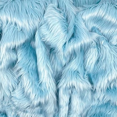 Barcelonetta Faux Fur Fabric Soft Plush Costume Upholstery Decoration Sewing Material Fluffy Fuzzy Shaggy Long Pile Beige Half Yard
