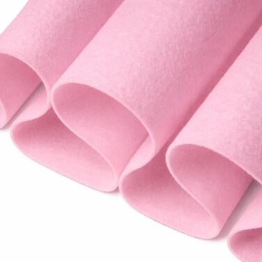 FabricLA Felt Fabric 72 Wide 16mm Thick Acrylic Felt by The Yard Soft Felt Fabric for DIY Crafts Sewing School Projects Wall Decor Accessories Baby Pink Half Yard