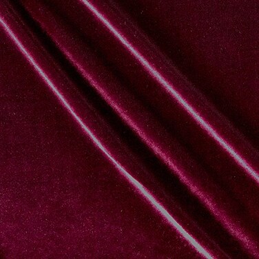 Ben Textiles Stretch Velvet Burgundy Fabric by the Yard
