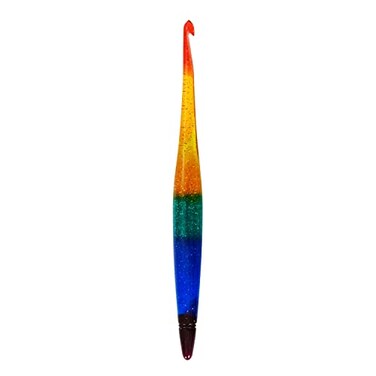 Ommi Crochet Ommi Ergonomic Handle Crochet Hooks Handcrafted 7 Crochet Hook Knitting Needle Craft Yarn Weave Best Gift 4 mm Rainbow