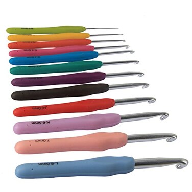 Teamoy Ergonomic Crochet Hook Set12Pcs Large Crochet Hooks for Arthritis and Beginners Smooth and Comfortable