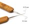 AUEAR 2 Pack Dreadlock Crochet Hook Needle Tool with Bamboo Handle for Braid Craft 05mm 075mm
