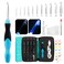 Votris Light Up Crochet Hook Set 11 in 1 Lighted Crochet Hook Set for Beginners Ergonomic Soft Grip Rechargeable Light Interchangeable Heads Ideal Crochet Hooks Kit Gift
