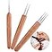 Zonon 3 Pieces 075 mm Dreadlock Crochet Hook Bamboo Needle Weaving Crochet Include 1 2 3 Hooks for Dreadlock Supplies