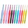KOKNIT 12 PCS Crochet Hooks Ergonomic Handle Crochet Hooks Set for Arthritic Hands Comfortable Smooth Crochet Needles Extra Long Knitting Needles with Stitch Markers 12PCS