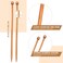 Arbootjin 2 Pcs Knitting Needles Set Straight Single Pointed Knitting Needle Length 14 Inch Knitting Supplies Knitting Needles for Beginners Handmade 8 mm