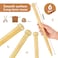 MTLEE 6 Pcs Large Knitting Needles Jumbo Straight Wooden Knitting Needles 3 Sizes Extra Large Weaving Tool for Chunky Yarn Beginner DIY Fabric Crafts Crochet 15mm 20mm 25mm Natural