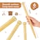 MTLEE 6 Pcs Large Knitting Needles Jumbo Straight Wooden Knitting Needles 3 Sizes Extra Large Weaving Tool for Chunky Yarn Beginner DIY Fabric Crafts Crochet 15mm 20mm 25mm Natural