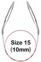 Breevo Size 15 Circular Knitting Needles for Blankets Set Round Metal Circle 36 Inch