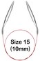 Breevo Size 15 Circular Knitting Needles for Blankets Set Round Metal Circle 36 Inch