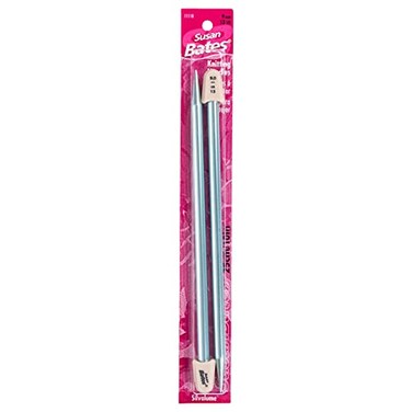 Susan Bates 10Inch Silvalume Single Point Knitting Needle 9mm Blue 1111013