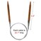 Weabetfu Bamboo Circular Knitting Needle32inch Length for Handmade Creative DIY and Any Weave Yarn ProjectsUS Size 118mm