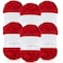 Amylove 6 Rolls Soft Velvet Chenille Yarn for Crocheting 1182 Yards Polyester Blanket Fuzzy Thick Yarn for DIY Knitting Bulky Weaving Crafts 197 yd 353 oz Each RollRed