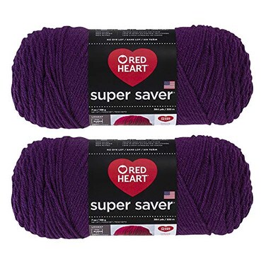 Red Heart Bulk Buy Super Saver 2Pack Dark Orchid 7 oz Each Skein