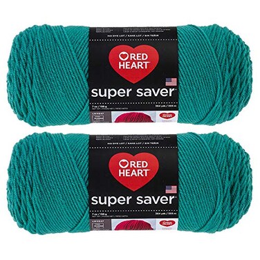 Red Heart Bulk Buy Super Saver 2Pack Jade 7 oz Each Skein