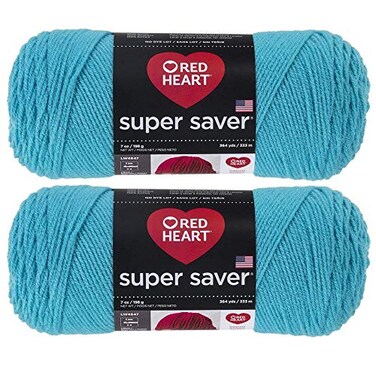 Red Heart Bulk Buy Super Saver 2Pack Turqua 7 oz Each Skein