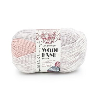 Lion Brand Yarn Wool Ease Fair Isle Yarn for Knitting PinkMushroom 1 Pack