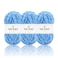 NICEEC 3 Skeins Soft Chenille Yarn Blanket Yarn for Knitting Fancy Yarn for Crochet Weaving DIY Craft Total Length 385m 393yds 350gBlue