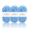 NICEEC 3 Skeins Soft Chenille Yarn Blanket Yarn for Knitting Fancy Yarn for Crochet Weaving DIY Craft Total Length 385m 393yds 350gBlue