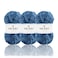 NICEEC 3 Skeins Soft Chenille Yarn Blanket Yarn for Knitting Fancy Yarn for Crochet Weaving DIY Craft Total Length 385m 393yds 350gNavy Blue