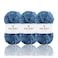 NICEEC 3 Skeins Soft Chenille Yarn Blanket Yarn for Knitting Fancy Yarn for Crochet Weaving DIY Craft Total Length 385m 393yds 350gNavy Blue