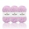 NICEEC 3 Skeins Soft Chenille Yarn Blanket Yarn for Knitting Fancy Yarn for Crochet Weaving DIY Craft Total Length 385m 393yds 350gPurple