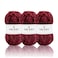 NICEEC 3 Skeins Soft Chenille Yarn Blanket Yarn for Knitting Fancy Yarn for Crochet Weaving DIY Craft Total Length 385m 393yds 350gSauce Red