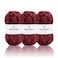 NICEEC 3 Skeins Soft Chenille Yarn Blanket Yarn for Knitting Fancy Yarn for Crochet Weaving DIY Craft Total Length 385m 393yds 350gSauce Red