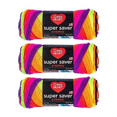 Red Heart Super Saver YarnBright Stripe