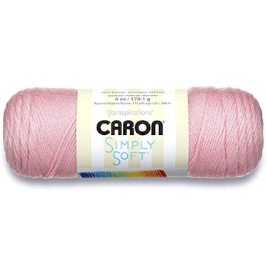 Caron Simply Soft Solids Yarn 4 Medium Gauge 100 Acrylic 6 oz Pink Machine Wash Dry H970039719