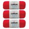 Caron Simply Soft 3Pack Yarn 3oz Gauge 4 Medium Worsted 100 Acrylic Red Machine Wash Dry