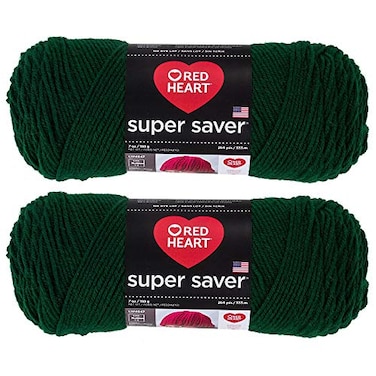 Red Heart Bulk Buy Super Saver 2pack Hunter Green 7 oz each skein