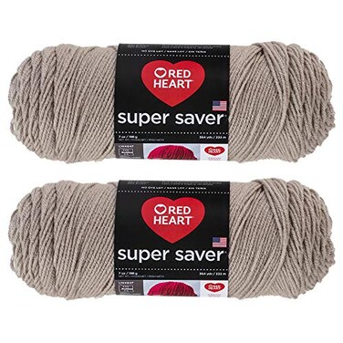 Red Heart Bulk Buy Super Saver 2Pack Oatmeal 7 oz Each Skein