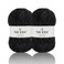 NICEEC 2 Skeins Soft Chenille Yarn Blanket Yarn for Knitting Fancy Yarn for Crochet Weaving DIY Craft Total Length 2255m 2279yds 2150gBlack