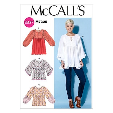McCall s Patterns M7325 Misses Gathered Tops Tunic ZZ LargeXLargeXXLarge
