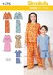 Simplicity 1575 Easy to Sew Girls and Boys Pajama Sewing Patterns Sizes 36
