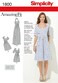 Simplicity 1800 Womens Open Neckline Dress Sewing Patterns Sizes 1018
