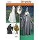 Simplicity 1582 Teens Mens and Womens Hooded Cape Costume Sewing Patterns Sizes XSXL